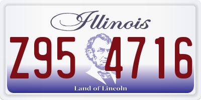 IL license plate Z954716