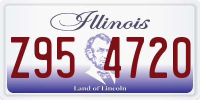 IL license plate Z954720