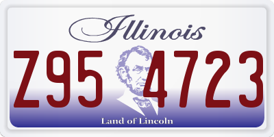 IL license plate Z954723