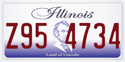 IL license plate Z954734