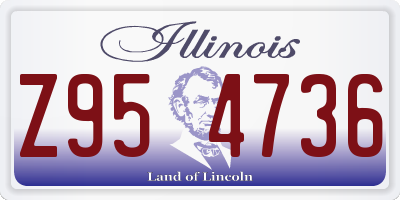 IL license plate Z954736