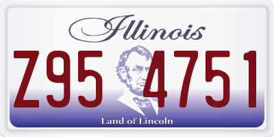 IL license plate Z954751