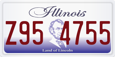 IL license plate Z954755