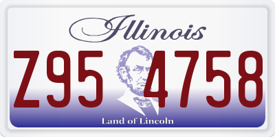 IL license plate Z954758