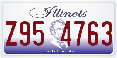IL license plate Z954763