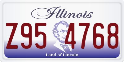 IL license plate Z954768