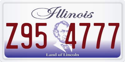 IL license plate Z954777