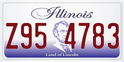 IL license plate Z954783
