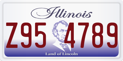 IL license plate Z954789