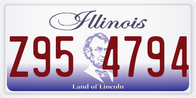 IL license plate Z954794