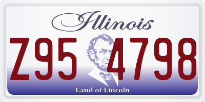 IL license plate Z954798