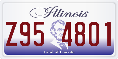 IL license plate Z954801