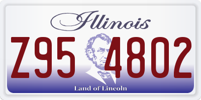 IL license plate Z954802