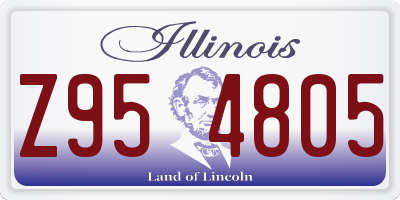 IL license plate Z954805