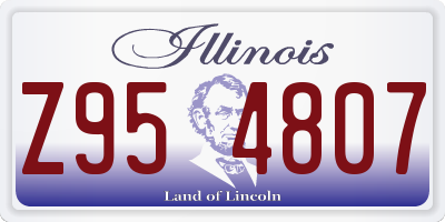 IL license plate Z954807
