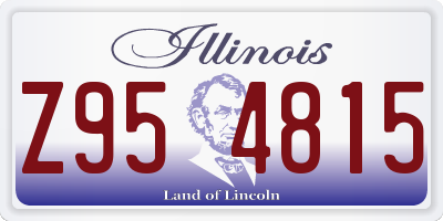 IL license plate Z954815