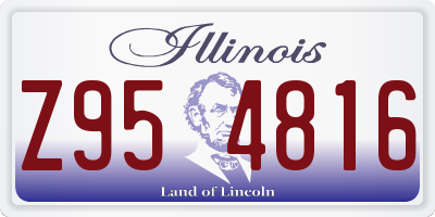 IL license plate Z954816