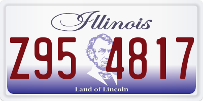 IL license plate Z954817