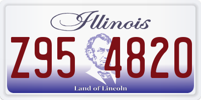 IL license plate Z954820