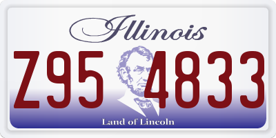 IL license plate Z954833