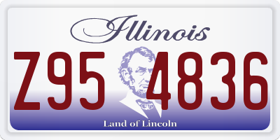 IL license plate Z954836