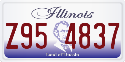 IL license plate Z954837