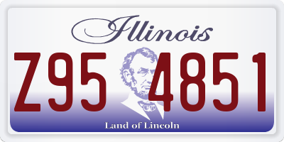 IL license plate Z954851