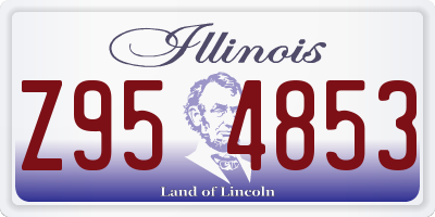 IL license plate Z954853
