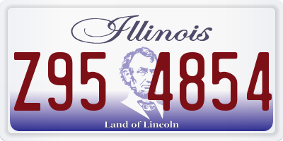 IL license plate Z954854