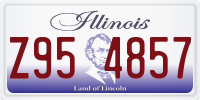 IL license plate Z954857