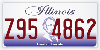 IL license plate Z954862