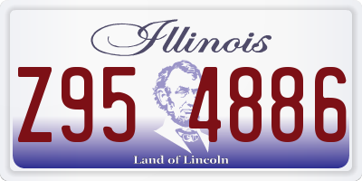 IL license plate Z954886