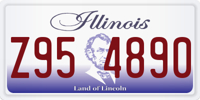 IL license plate Z954890