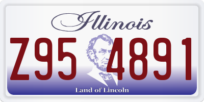 IL license plate Z954891