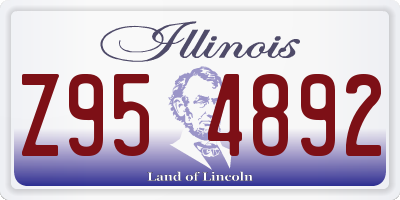 IL license plate Z954892
