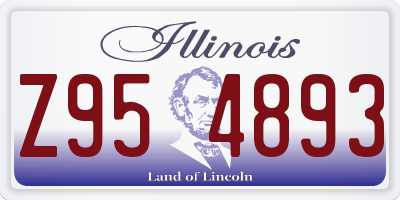 IL license plate Z954893