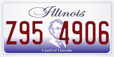 IL license plate Z954906
