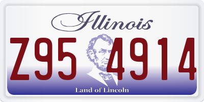IL license plate Z954914