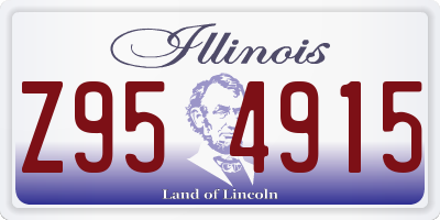 IL license plate Z954915