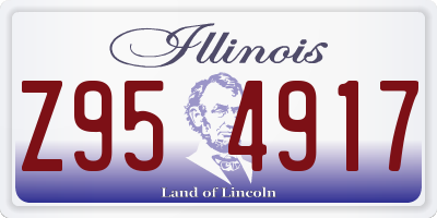 IL license plate Z954917