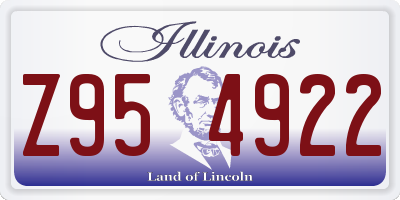 IL license plate Z954922