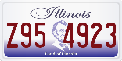 IL license plate Z954923