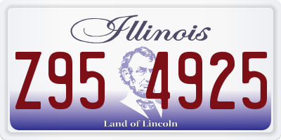 IL license plate Z954925