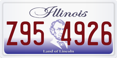IL license plate Z954926