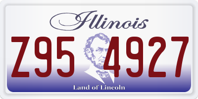 IL license plate Z954927