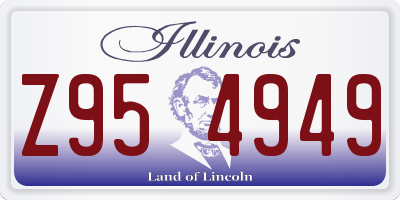 IL license plate Z954949