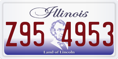 IL license plate Z954953