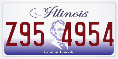 IL license plate Z954954