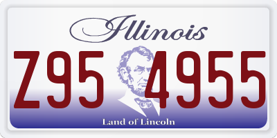 IL license plate Z954955
