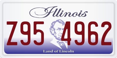 IL license plate Z954962